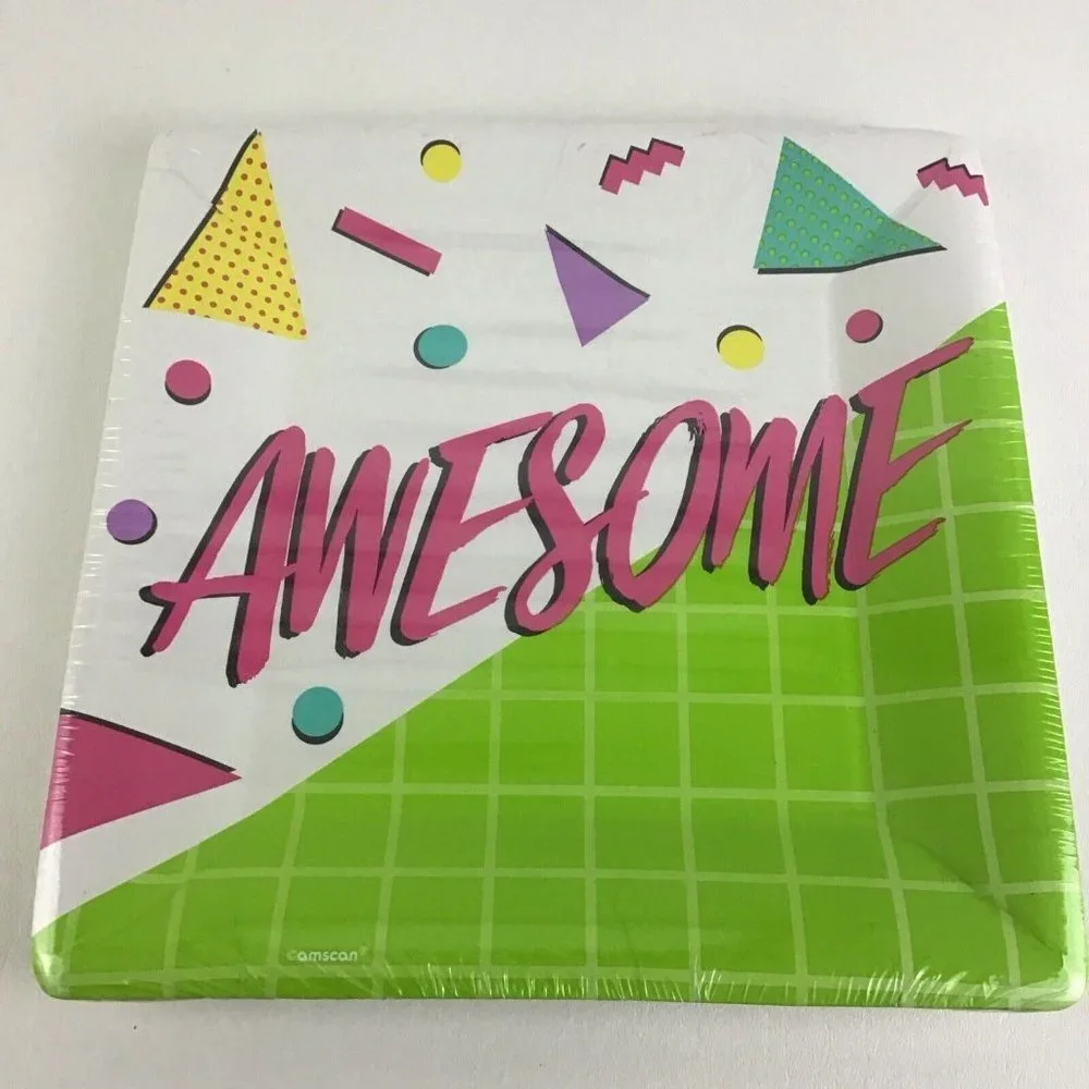 80's Ultimate Party Bundle Coloring Book What Ever Napkins Awesome Plates New